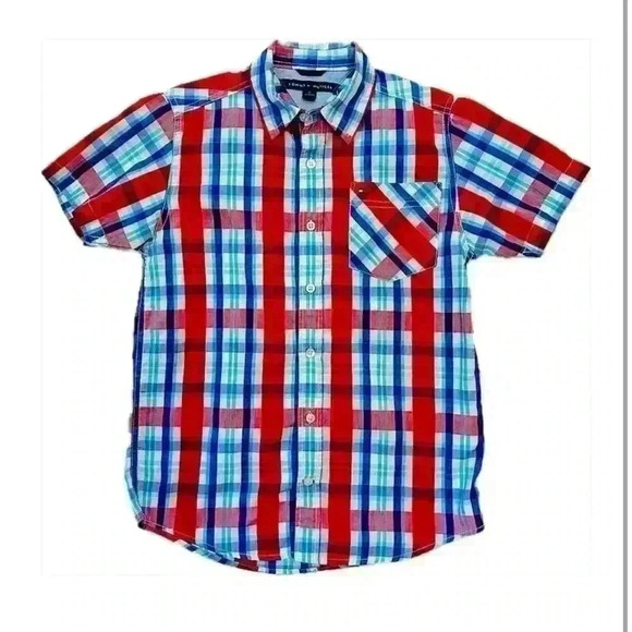 Tommy Hilfiger button down boy shirt (i2) - Picture 1 of 7